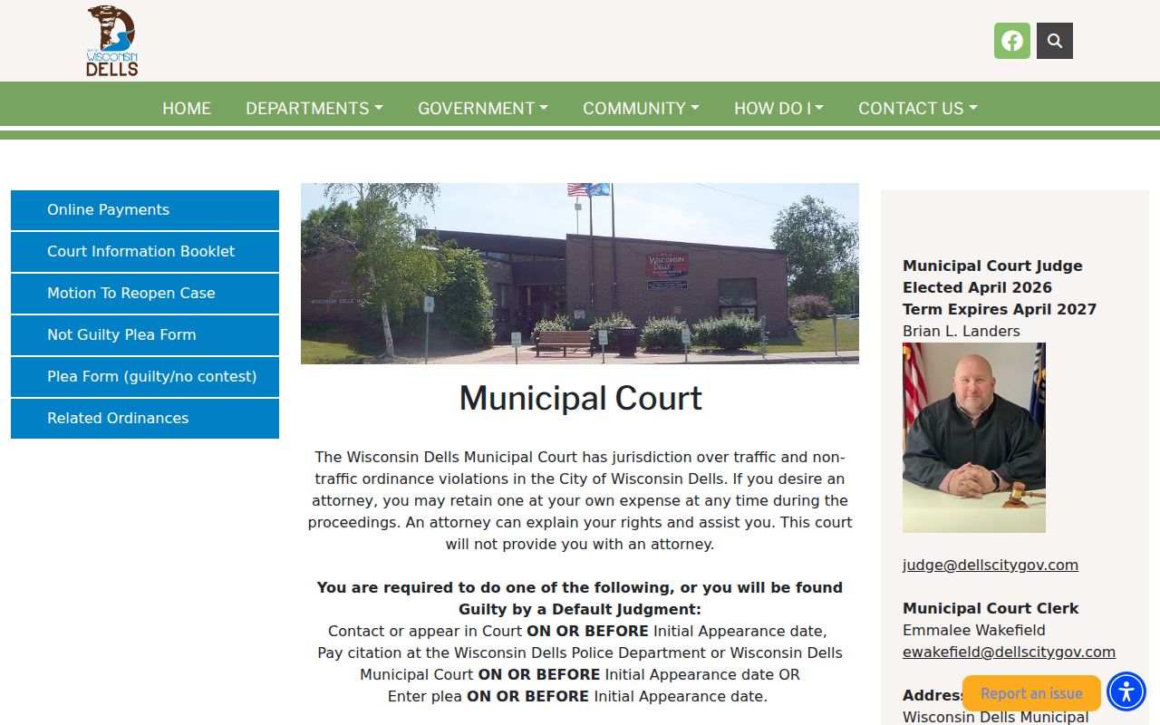 Wisconsin Dells municipal records separate from Sauk County criminal court cases