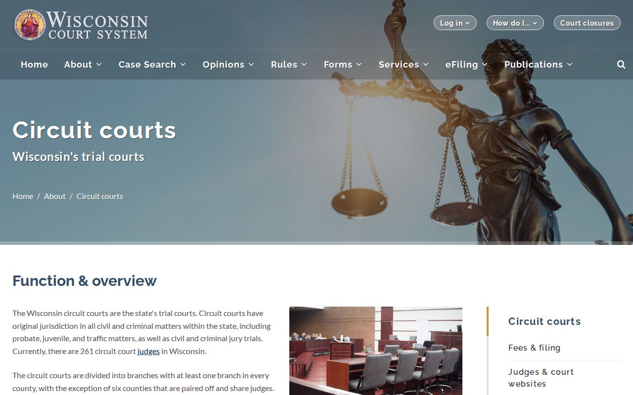 Sauk County criminal court cases in the Wisconsin circuit court system