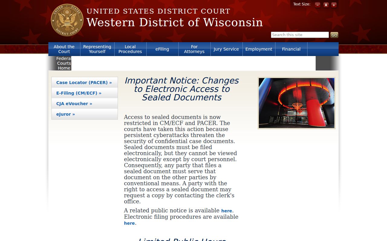 Sauk County criminal court cases in the Western District of Wisconsin
