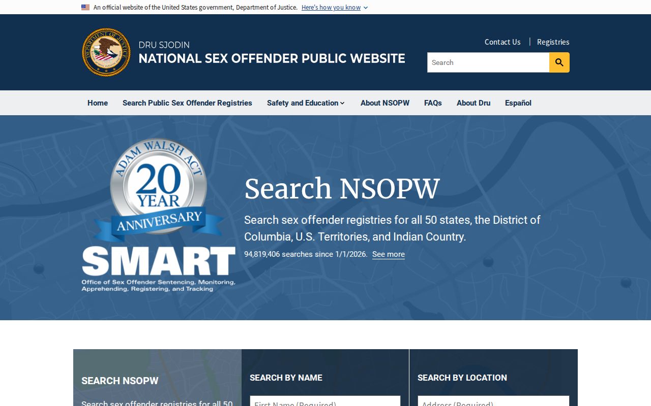 Sauk County sex offender search through the national NSOPW interface